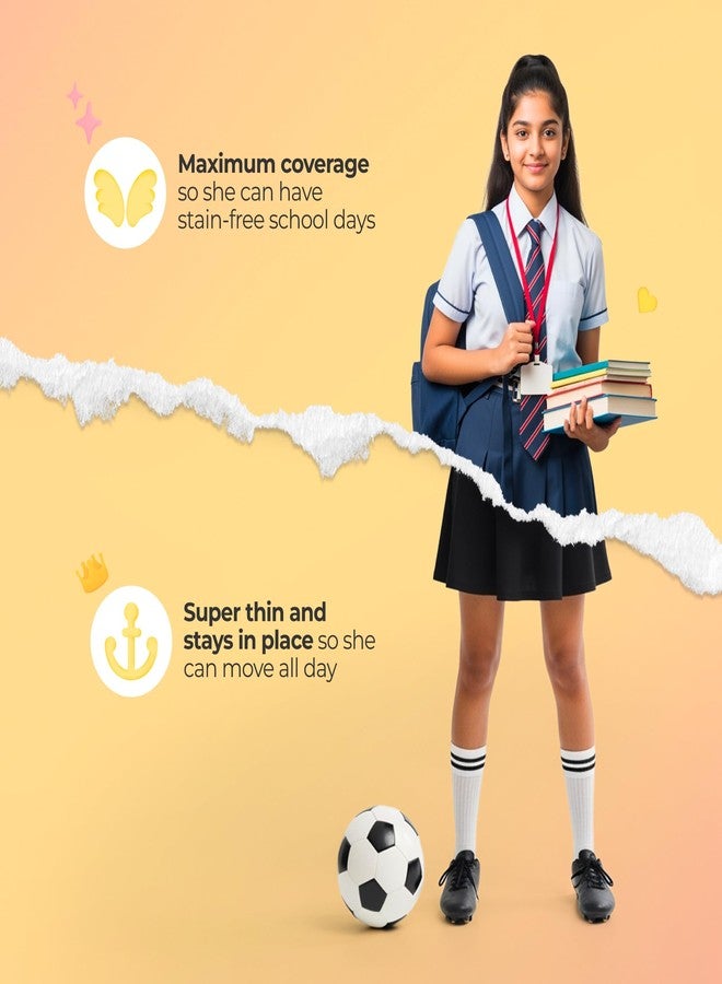 Nua Teen Comfort Sanitary Pads for Teens | Sanitary Pads and Panty Liners | Zero Irritation Promise | 4x Comfort | 100% Toxic-free | Starter Pack for Teens | 14 Count (12 Pads + 2 Liners) - Image 4